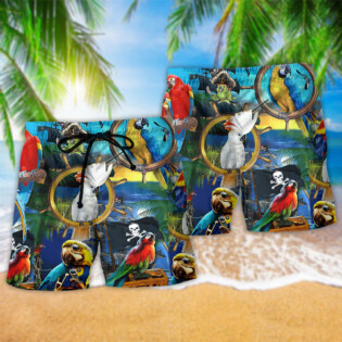 Parrot Love Life Colorful Place - Beach Short - Owl Ohh - Owl Ohh