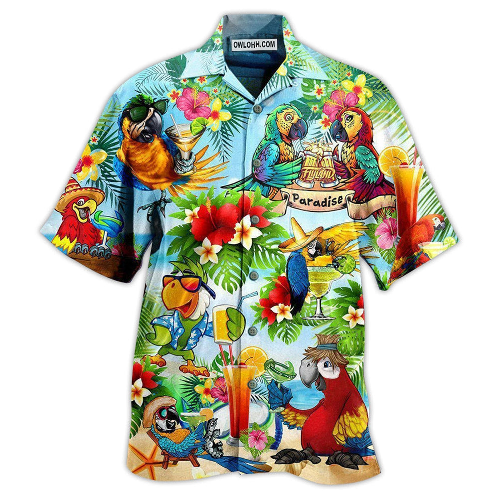 Parrot Love Life Happiness Style - Hawaiian Shirt - Owl Ohh - Owl Ohh