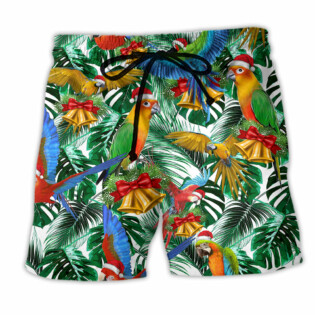 Parrot Love Xmas Amazing - Beach Short - Owl Ohh - Owl Ohh