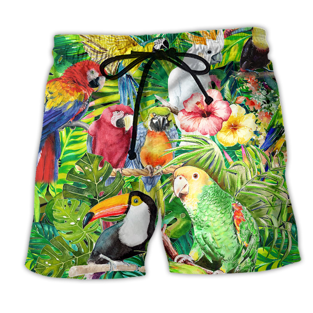 Parrot Lovely Life Tropical Floral - Beach Short - Owl Ohh - Owl Ohh