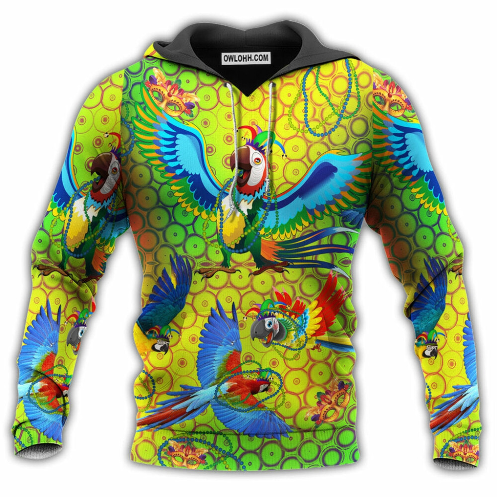 Parrot Mardi Gras So Stunning Colors - Hoodie - Owl Ohh - Owl Ohh