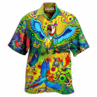 Parrot Mardi Gras - Hawaiian Shirt - Owl Ohh - Owl Ohh