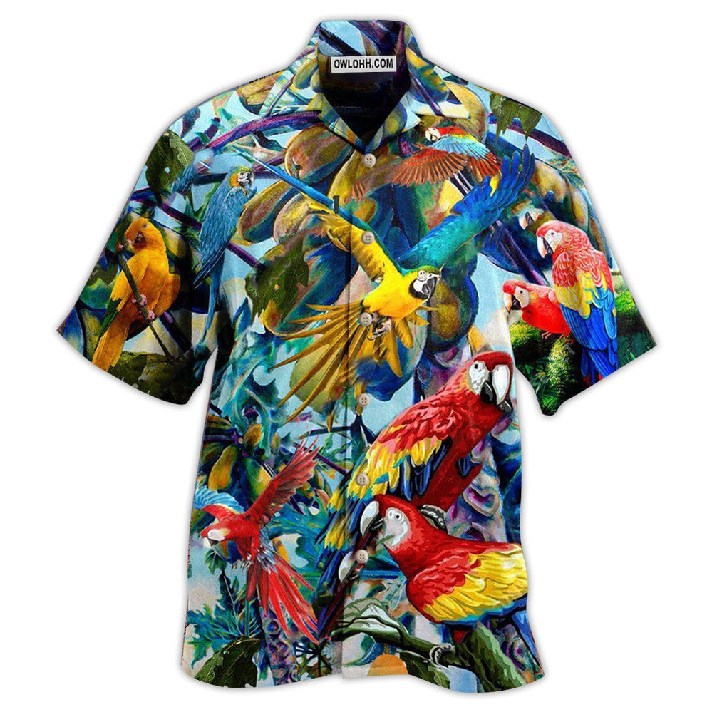 Parrot Really Likes Papaya - Hawaiian Shirt - Owl Ohh - Owl Ohh