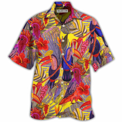 Parrot Tropical Birds Color - Hawaiian Shirt - Owl Ohh - Owl Ohh