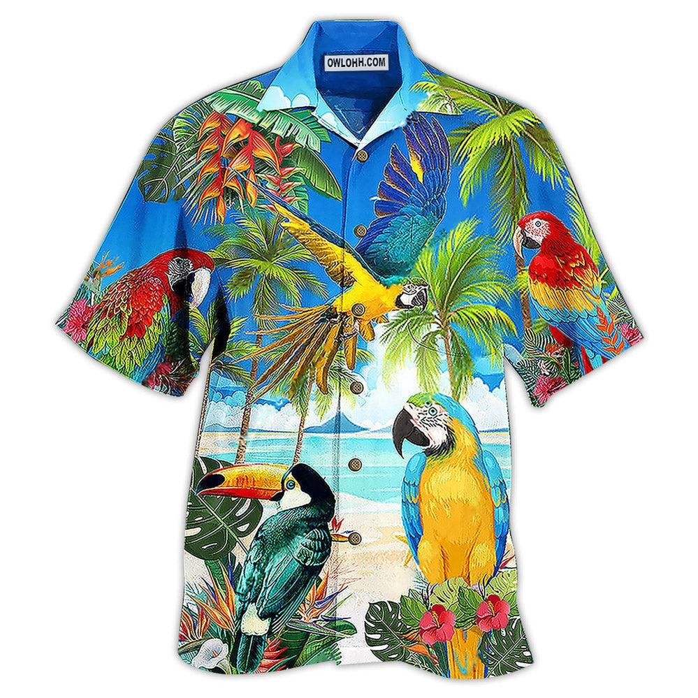 Parrot High By The Beach - Hawaiian Shirt - Owl Ohh - Owl Ohh