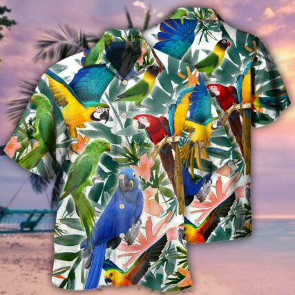 Parrot Tropical Leaf - Hawaiian shirt - Owl Ohh - Owl Ohh