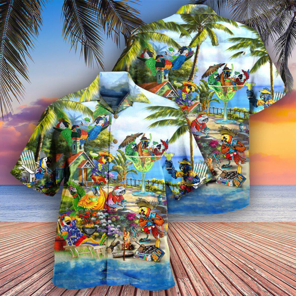Parrot Party Tropical Summer - Hawaiian Shirt - Owl Ohh - Owl Ohh