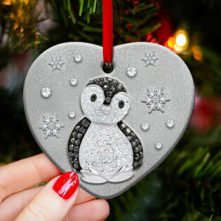 Penguin Advice From A Penguin - Heart Ornament - Owl Ohh - Owl Ohh