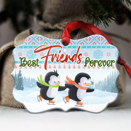 Penguin Bestie Best Friend Forever - Horizontal Ornament - Owl Ohh - Owl Ohh