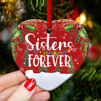 Penguin Sister Forever Style - Heart Ornament - Owl Ohh - Owl Ohh