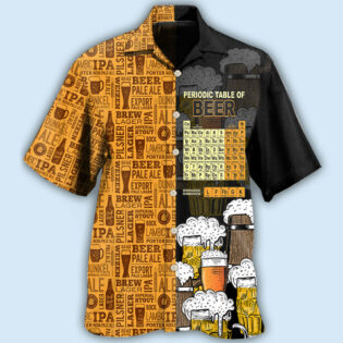 Beer Periodic Table Of Beer - Hawaiian Shirt - Owl Ohh - Owl Ohh