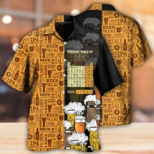 Beer Periodic Table Of Beer - Hawaiian Shirt - Owl Ohh - Owl Ohh