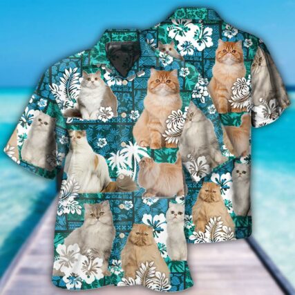 Cat Persian Cat Lover Tropical - Hawaiian Shirt - Owl Ohh - Owl Ohh