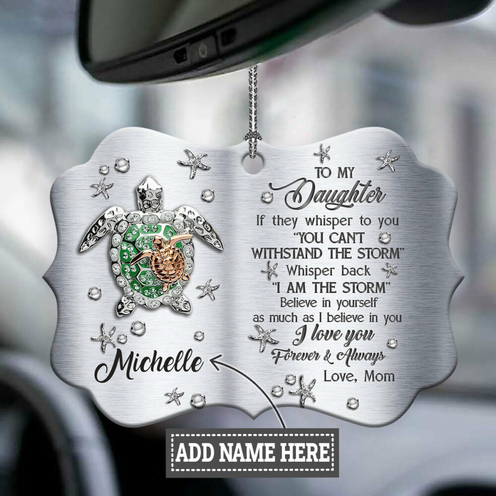 Turtle To Daughter Jewelry Style Personalized - Horizontal Ornament - Owl Ohh - Owl Ohh