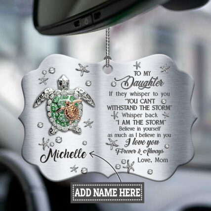 Turtle To Daughter Jewelry Style Personalized - Horizontal Ornament - Owl Ohh - Owl Ohh