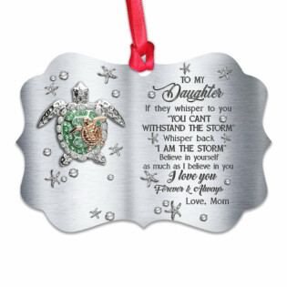 Turtle To Daughter Jewelry Style Personalized - Horizontal Ornament - Owl Ohh - Owl Ohh