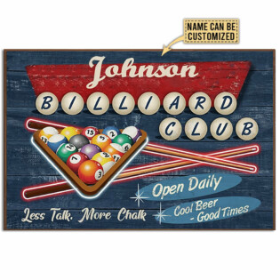 Billiard Club Good Times Personalized - Horizontal Poster - Owl Ohh - Owl Ohh