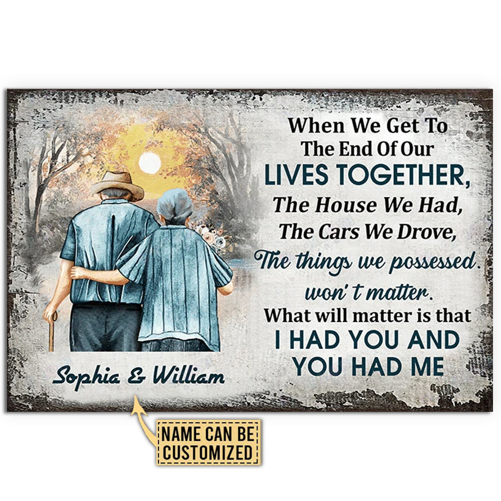Couple Family Old Couple When We Get Personalized - Horizontal Poster - Owl Ohh - Owl Ohh