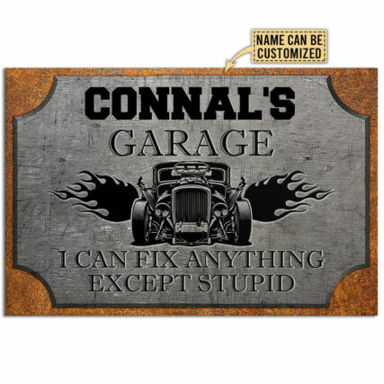 Hot Rod Garage Metal Personalized - Horizontal Poster - Owl Ohh - Owl Ohh