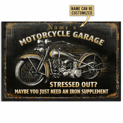 Motorcycle Garage Special Classic Personalized - Horizontal Poster - Owl Ohh - Owl Ohh
