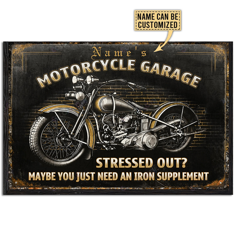 Motorcycle Garage Special Classic Personalized - Horizontal Poster - Owl Ohh - Owl Ohh