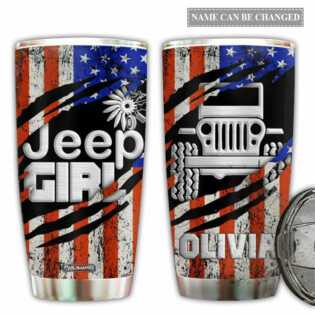 Jeep American Girl Personalized - Tumbler - Owl Ohh - Owl Ohh
