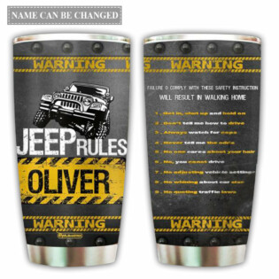 Jeep Rules Personalized - Tumbler - Owl Ohh - Owl Ohh