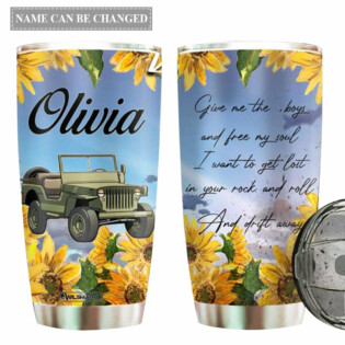 Jeep Sunflower Give Me The Boy Personalized - Tumbler - Owl Ohh - Owl Ohh