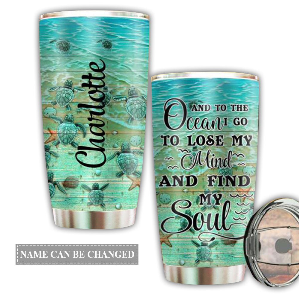 Turtle And To The Ocean Personalized - Tumbler - Owl Ohh - Owl Ohh