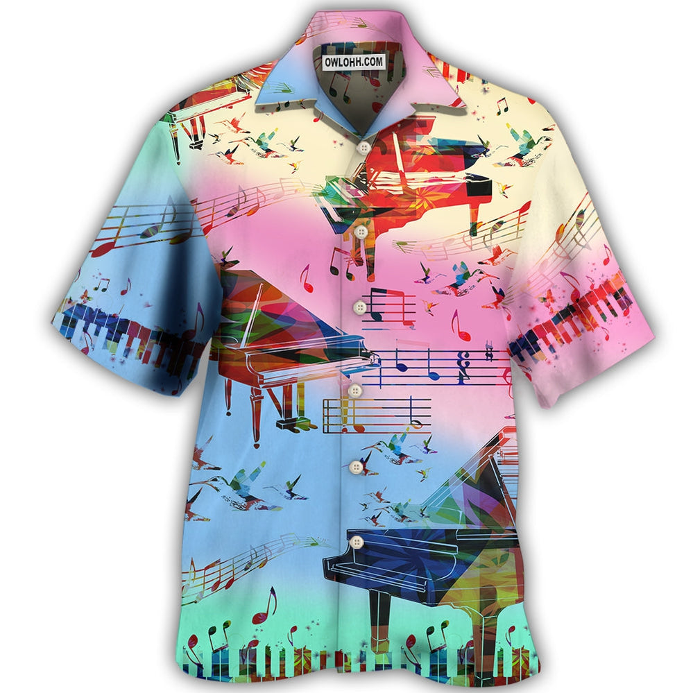 Piano Music And Piano My Love My Life - Hawaiian Shirt - Owl Ohh - Owl Ohh