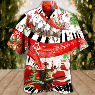 Piano Music Merry Christmas Love - Hawaiian Shirt - Owl Ohh - Owl Ohh