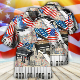 Piano Music Independence Day - Hawaiian Shirt - Owl Ohh - Owl Ohh
