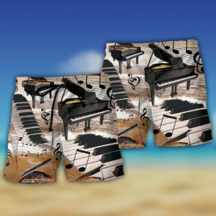 Piano Is My Life Style - Beach Short - Owl Ohh - Owl Ohh