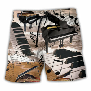 Piano Is My Life Style - Beach Short - Owl Ohh - Owl Ohh