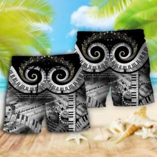 Piano Love Music Style - Beach Short - Owl Ohh