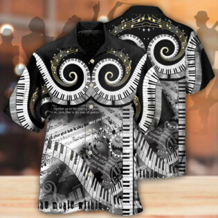 Piano Music Lover Made Happy - Hawaiian Shirt - Owl Ohh - Owl Ohh