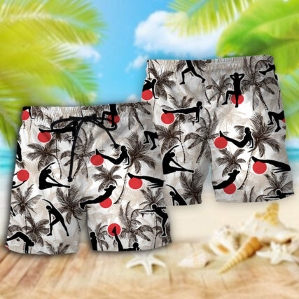 Pilates Tropical Tree - Beach Short - Owl Ohh - Owl Ohh