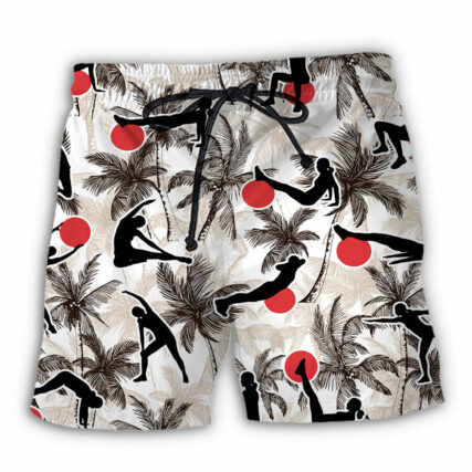 Pilates Tropical Tree - Beach Short - Owl Ohh - Owl Ohh