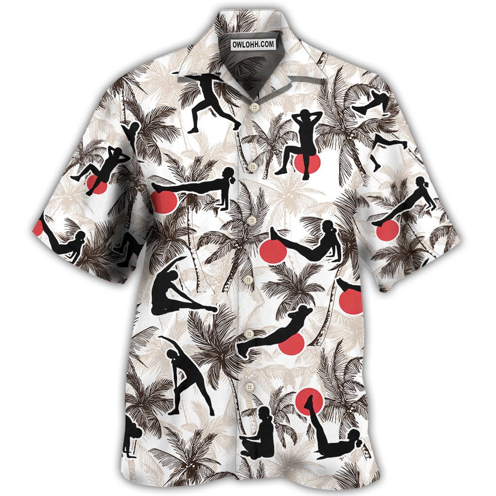Pilates Tropical Tree - Hawaiian Shirt - Owl Ohh for men and women, kids - Owl Ohh