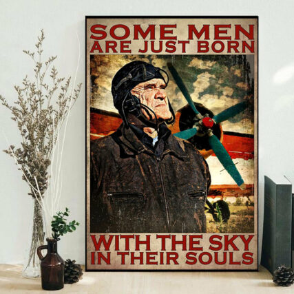 Pilot Some Men Are Just Born With The Sky In Their Souls Vintage - Vertical Poster - Owl Ohh - Owl Ohh