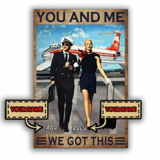 Pilot You And Me On Airport Personalized - Vertical Poster - Owl Ohh - Owl Ohh
