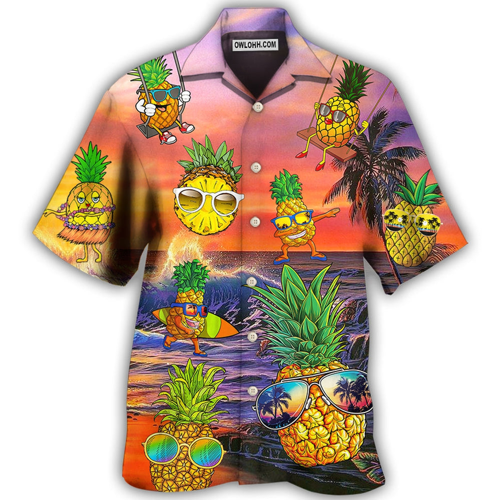 Fruit Pineapple Funny Summer - Hawaiian Shirt - Owl Ohh - Owl Ohh