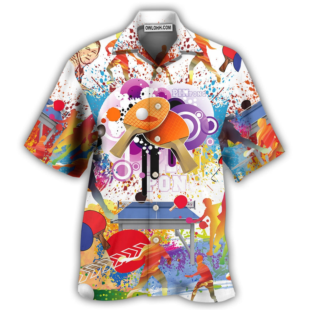 Table Tennis Is My Therapy - Hawaiian Shirt - Owl Ohh - Owl Ohh