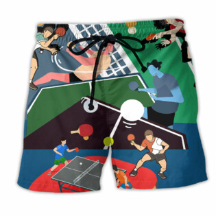 Ping Pong Lover Art Style - Beach Short - Owl Ohh - Owl Ohh