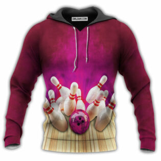Bowling Dark Pink Bowling - Hoodie - Owl Ohh - Owl Ohh