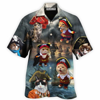 Cat Pirate Cute Style - Hawaiian Shirt - Owl Ohh - Owl Ohh