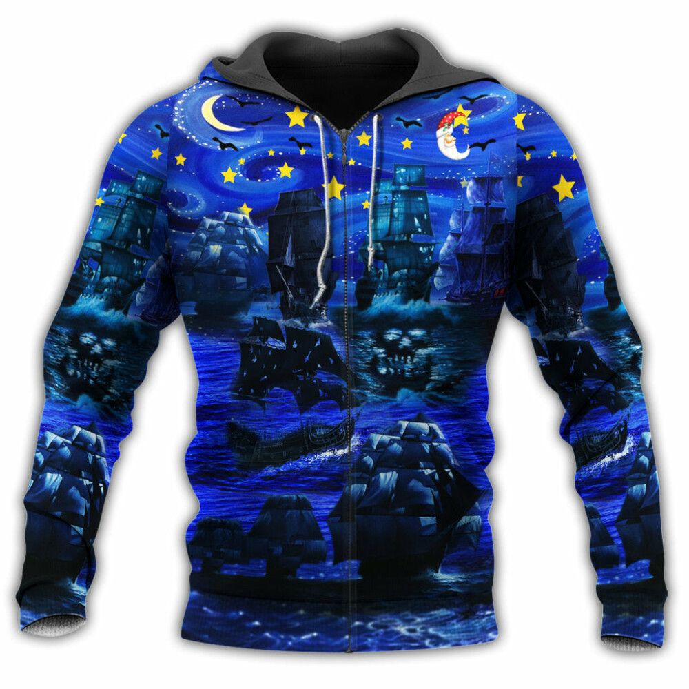 Pirate Ship Under The Romantic Blue - Hoodie - Owl Ohh - Owl Ohh