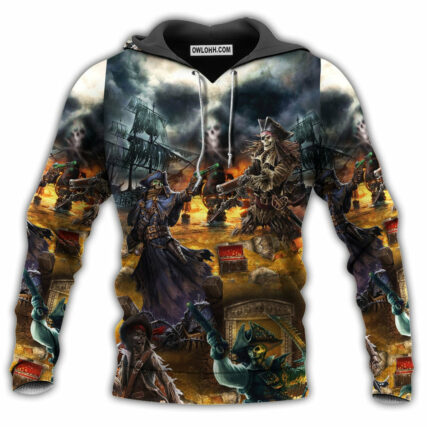 Skull Pirate Skull Treasure Hunting - Hoodie - Owl Ohh - Owl Ohh