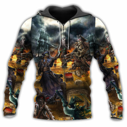 Skull Pirate Skull Treasure Hunting - Hoodie - Owl Ohh - Owl Ohh