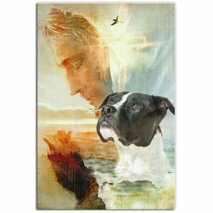 Jesus Pitbull God By My Side For Pitbull Lover - Vertical Poster - Owl Ohh - Owl Ohh